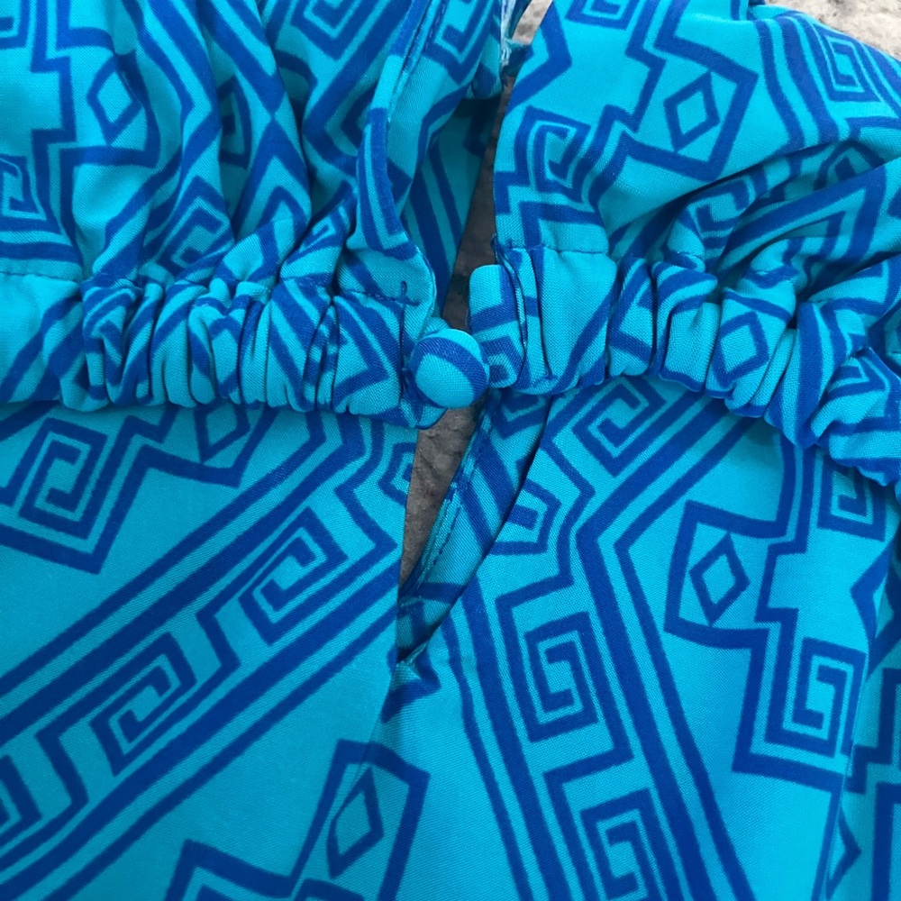 Turquoise Patterned Dress - Picture 5 of 5